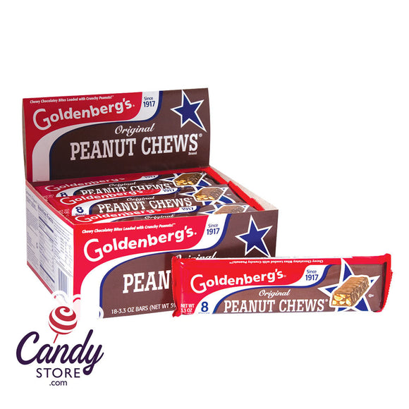 Goldenberg's Original Dark Chocolate Peanut Chews 3.3oz - 18ct CandyStore.com