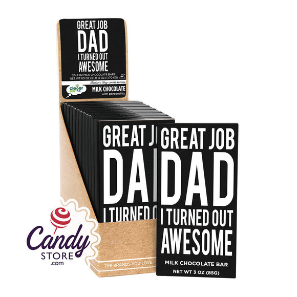 Great Job Dad Milk Chocolate 3oz Bar - 20ct CandyStore.com