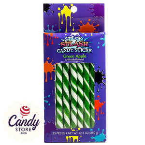 Green Apple Candy Sticks Color Splash - 25ct CandyStore.com