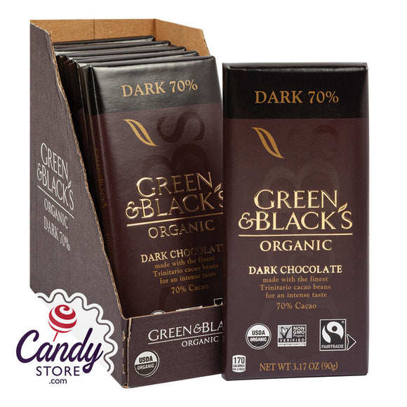 Green & Black Organic 70% Dark Chocolate 3.17oz - 10ct CandyStore.com
