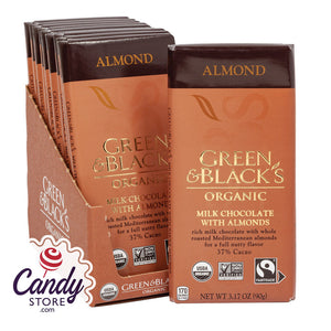Green & Black Organic Milk Chocolate With Almond 3.17oz - 10ct CandyStore.com
