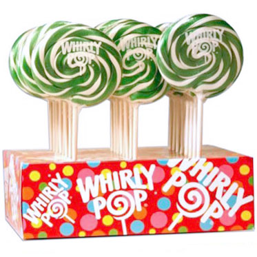 Green Whirly Pops - 24ct Displays CandyStore.com
