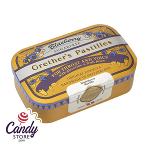 Grether's Sugar Free Blueberry Pastilles 3.7oz Tin - 12ct CandyStore.com