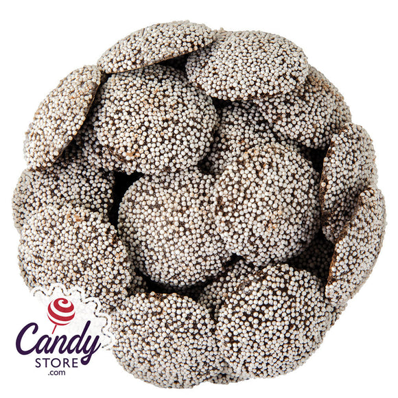 Guittard Dark Chocolate Nonpareils With White Seeds - 20lb CandyStore.com