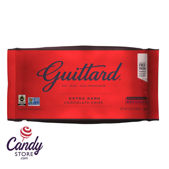 Guittard Extra Dark Chocolate Chips 11.5oz Bag - 12ct CandyStore.com