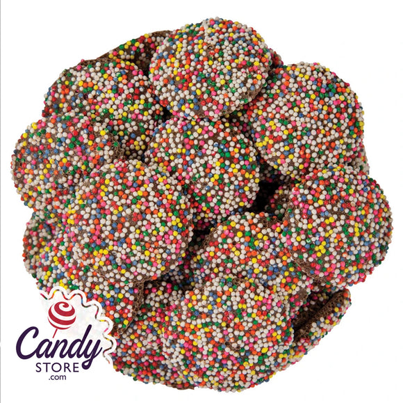 Guittard Milk Chocolate Nonpareils With Rainbow Seeds - 20lb CandyStore.com