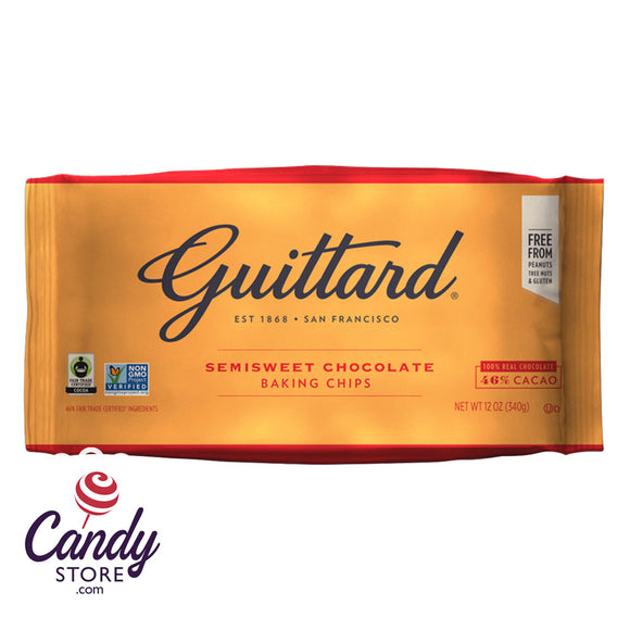 Guittard Semisweet Chocolate Chips 12oz Bag - 12ct CandyStore.com