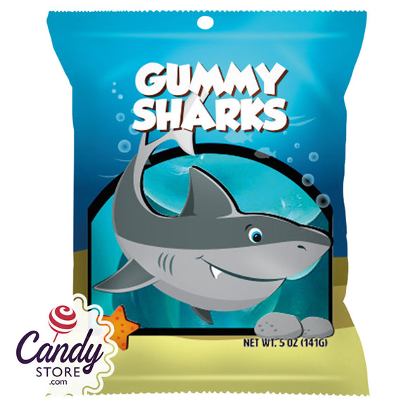 Gummy Sharks Amusemints 5oz Peg Bags - 12ct CandyStore.com
