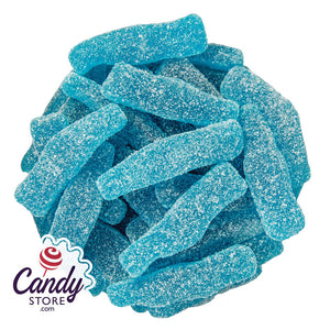 Gummy Sour Blue Raz Bottles - 6.6lb CandyStore.com