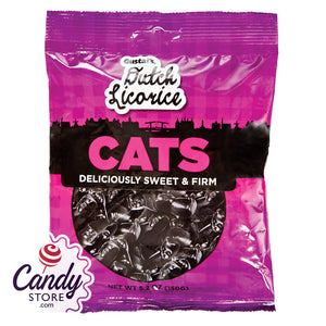 Gustaf's Licorice Cats 5.2oz Peg Bag - 12ct CandyStore.com