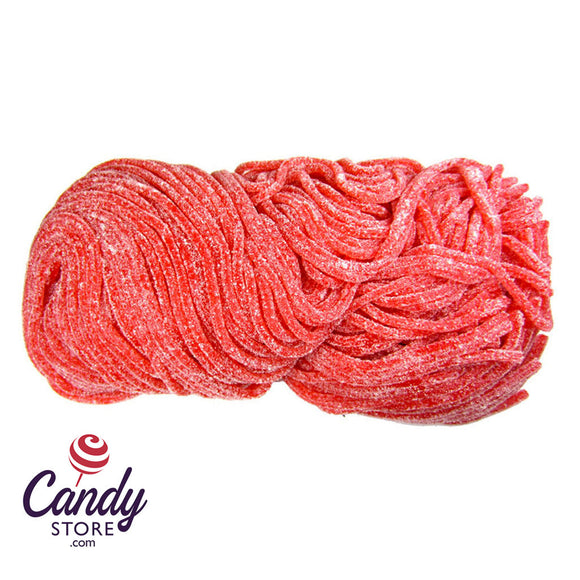 Gustaf's Sour Strawberry Licorice Laces - 2lb CandyStore.com