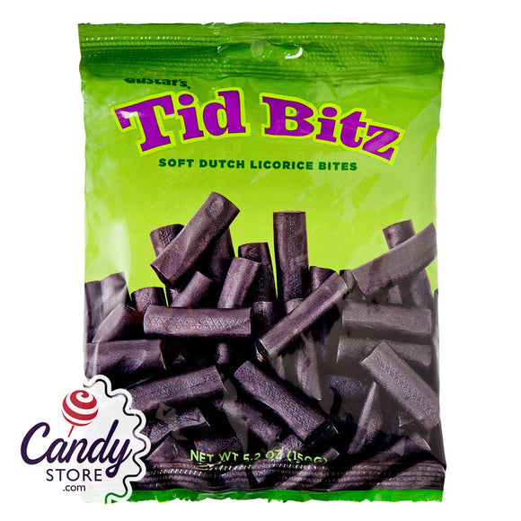 Gustaf's Tid Bitz Soft Licorice Bites 5.2oz Peg Bag - 12ct CandyStore.com