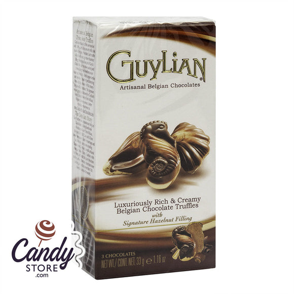 Guylian Hazelnut Seashell Truffle 3 Pc 1.14oz Box - 12ct CandyStore.com