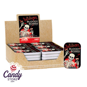 Halloween Bloody Bones Candy 2.5oz Tin - 18ct CandyStore.com