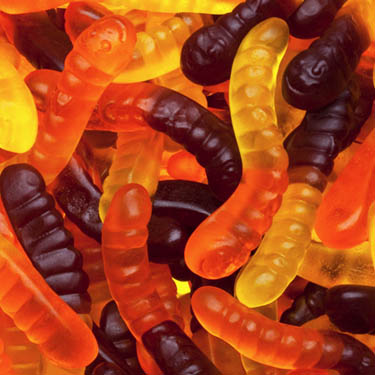 Halloween Mini Gummi Worms - 5lb CandyStore.com