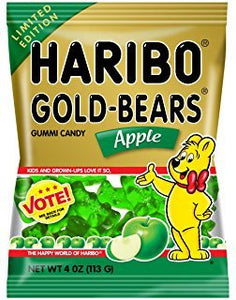 Haribo Apple Gold Bears Bags - 12ct CandyStore.com