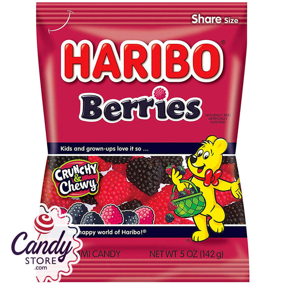 Haribo Berries Gummi Candy 5oz Bag - 12ct CandyStore.com