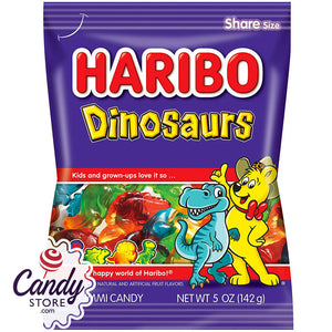Haribo Dinosaurs Gummi Candy 5oz Bag -12ct CandyStore.com