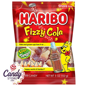 Haribo Fizzy Cola Bottles Gummi Candy 5oz Bag - 12ct CandyStore.com