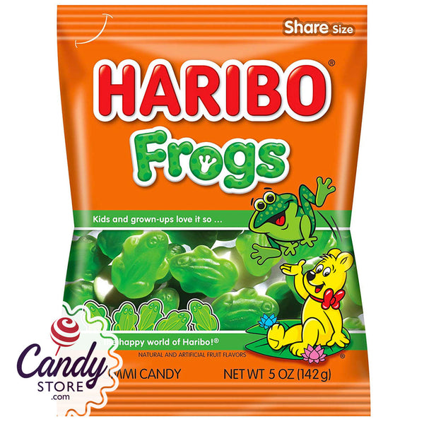 hariboo Haribo Frogs Gummi Candy 5oz Bag - 12ct | CandyStore.com