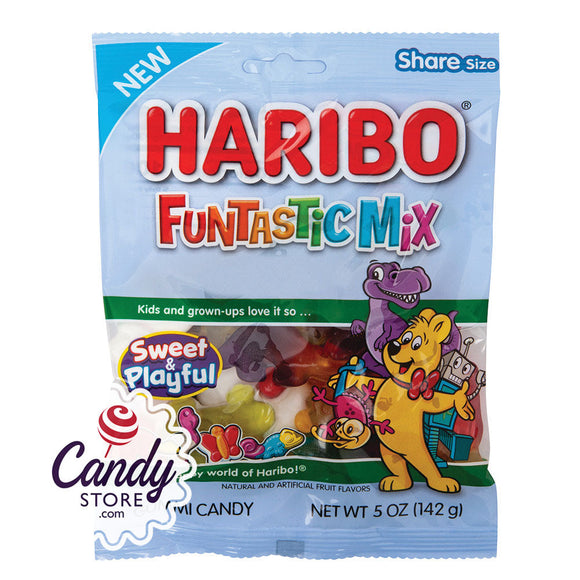 Haribo Funtastic Mix 5oz Peg Bags 12ct - CandyStore.com