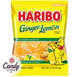 Haribo Ginger Lemon Gummi Candy 5oz Bag - 12ct CandyStore.com