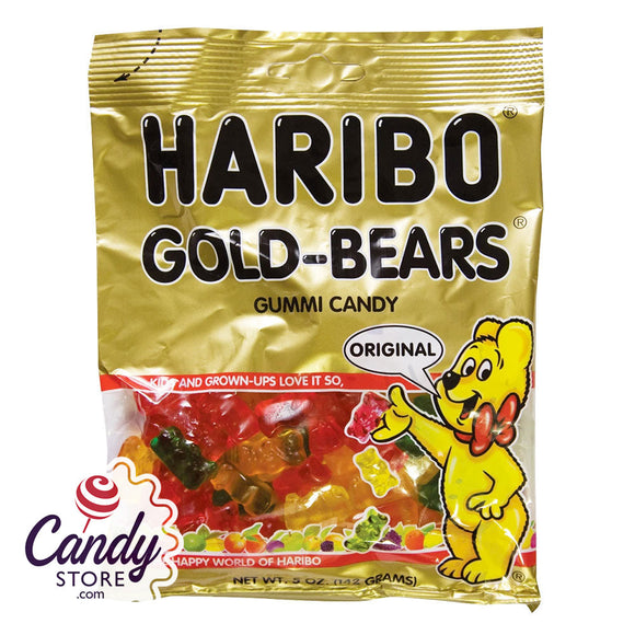 Haribo Gold Bears Gummi Candy 5oz Bags - 12ct CandyStore.com