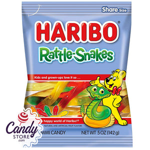 Haribo Rattle Snakes Gummi Candy 5oz Bag - 12ct CandyStore.com