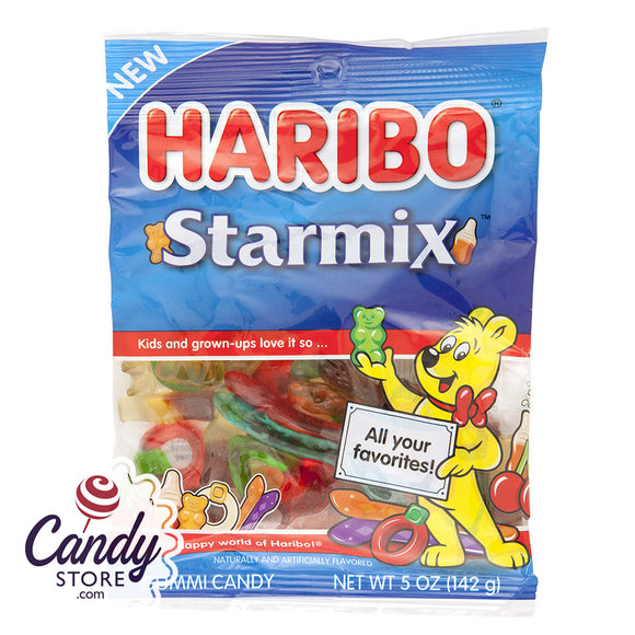 Haribo Starmix Gummi Candy 5oz Peg Bag - 12ct CandyStore.com