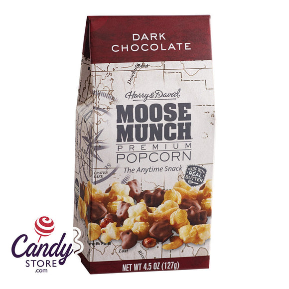 Harry & David Dark Chocolate Moose Munch Popcorn 4.5oz Gable Box - 6ct CandyStore.com