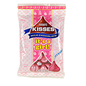 Hershey Kisses "It's A Girl" Peg Bags - 12ct CandyStore.com