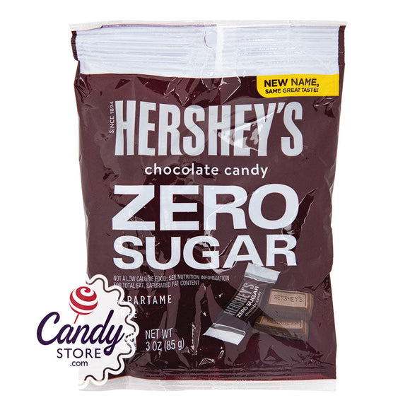Hershey's Zero Sugar Milk Chocolate Candy 3oz Peg Bags - 12ct CandyStore.com