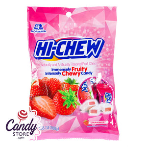 Hi-Chew Strawberry 3.53oz Peg Bag - 6ct CandyStore.com