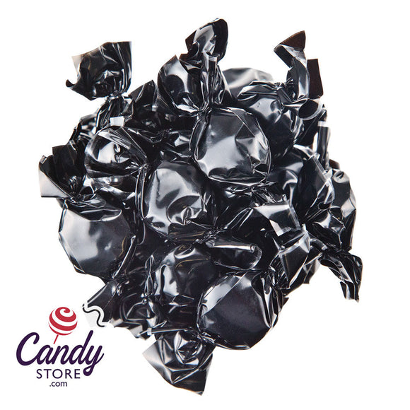 Hillside Sweets Wrapped Black Peppermint Hard Candy - 5lb CandyStore.com
