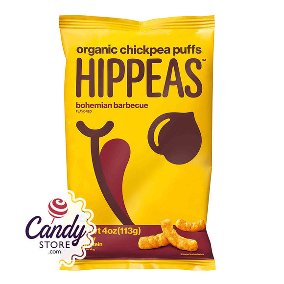 Hippeas Organic Bohemian Bbq Chickpea Puffs 4oz Bags - 12ct CandyStore.com