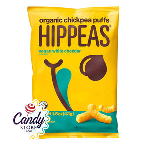 Hippeas Organic Vegan White Cheddar 1.5oz Bags - 12ct CandyStore.com