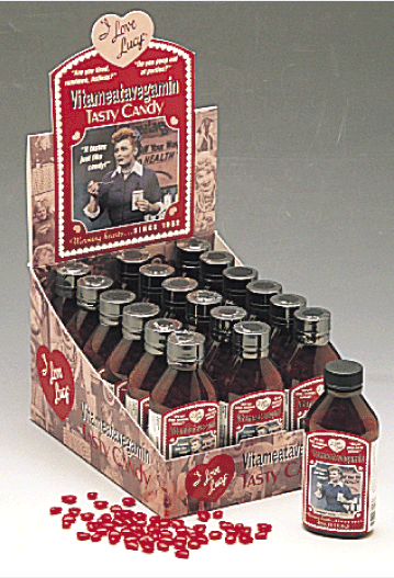 I Love Lucy Vitameatavegamin Red Hots Bottles - 18ct CandyStore.com