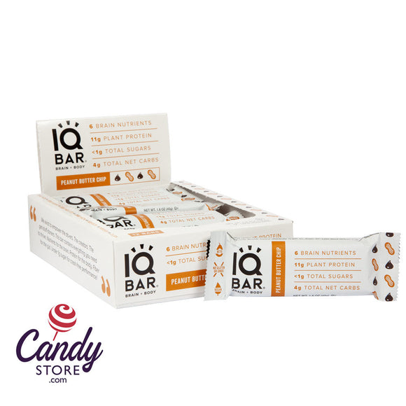 IQ Bars Peanut Butter Chip 1.6oz - 12ct CandyStore.com