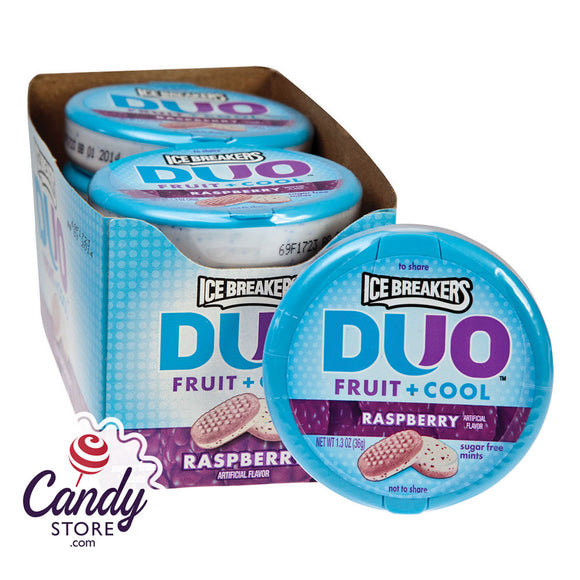 Ice Breakers Raspberry Duo Mints 1.3oz - 8ct CandyStore.com
