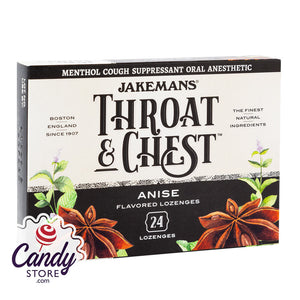 Jakemans Throat & Chest Anise Cough Drops 24 Pc 3oz Box - 6ct CandyStore.com