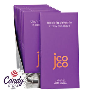Jcoco Black Fig Pistachio Dark Chocolate 3oz Bar - 6ct CandyStore.com