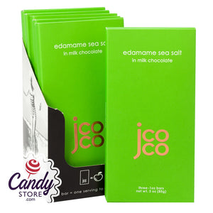 Jcoco Edamame Sea Salt Milk Chocolate Bar 3oz - 6ct CandyStore.com