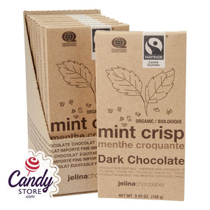 Jelina Mint Crisp 72% Dark Chocolate 3.35oz Bar - 8ct CandyStore.com