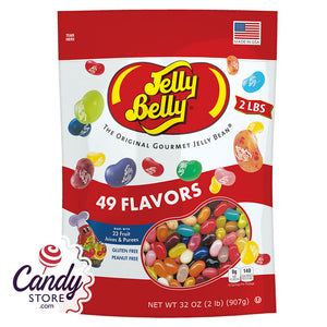 Jelly Belly 49-Flavors Jelly Beans Two-Pound Pouches - 12ct CandyStore.com