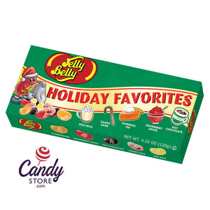 Jelly Belly Holiday Favorites 5-Flavor 4.25oz Gift Boxes - 12ct CandyStore.com