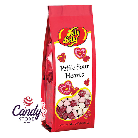 Jelly Belly Petite Sour Hearts 6.2oz Gift Bags - 12ct CandyStore.com