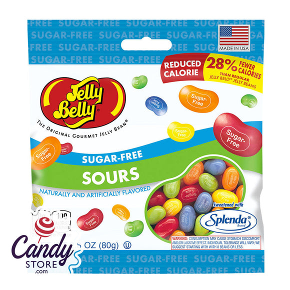 Jelly Belly Sugar Free Sours Jelly Beans Bags - 12ct CandyStore.com