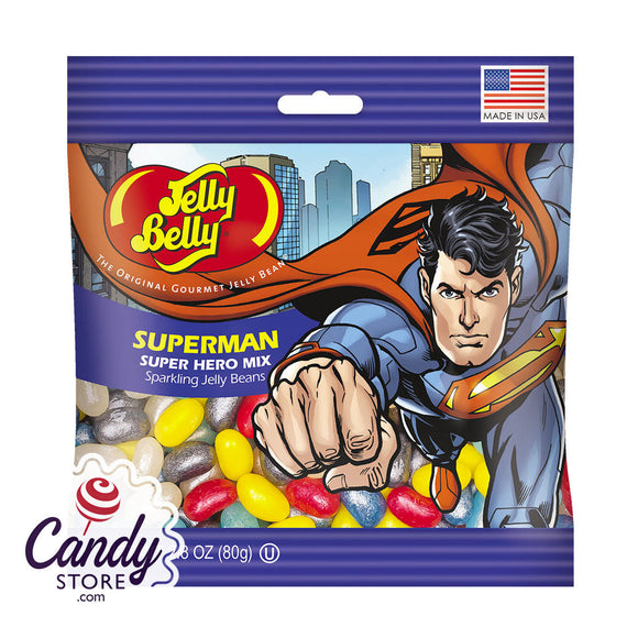 Jelly Belly Superman Jelly Beans 2.8oz Bags - 12ct CandyStore.com
