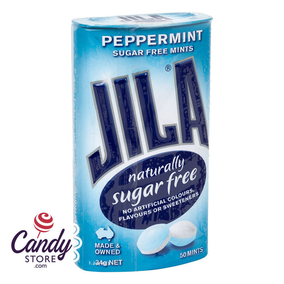 Jila Sugar Free Peppermint Mints Tin 1.2oz - 12ct CandyStore.com