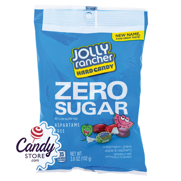 Jolly Rancher Zero Sugar 3.6oz Peg Bags - 12ct CandyStore.com